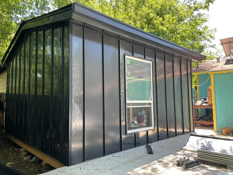 Black standing seam metal wall panels for Metal Roof Installation in Archbald